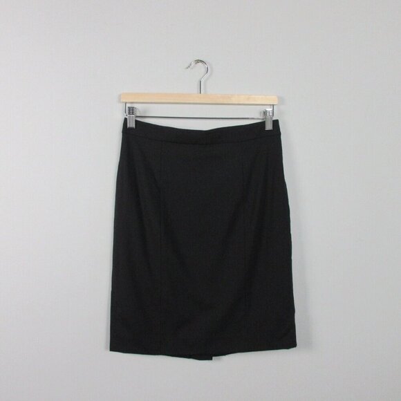 Club Monaco Pencil Skirt Women's Size 4 Black Wool Blend Mini Office Work 192 - Picture 1 of 10